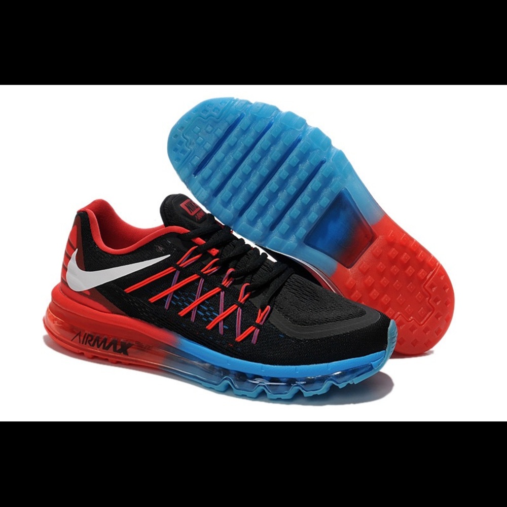 Nike Air Max Black Cyan Red Sneakers
